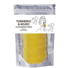 40pcs Turmeric Glycolic Acid Exfoliating Facial Cleansing Pads, Face Care Cleansing Tools, Gentle & Comfortable Beauty - Yellow - View 4