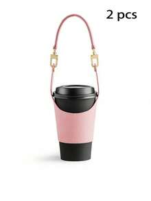 PU皮革保护套,便携式保温杯套,咖啡杯、茶杯、保温杯套 - 彩色 - 查看 19