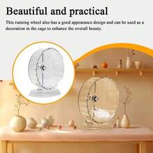 1个仓鼠透明跑轮玩具，适合仓鼠安静奔跑锻炼，易于拆卸和清洁，宠物配件 - 彩色 - 查看 5