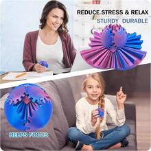 Gear Ball Fidget Toy 3D Printed Rotating Sensory Tool Stress Anxiety Relief For ADHD Unique Home Office Decor Creative Gift Gadget - 彩色 - 查看 2