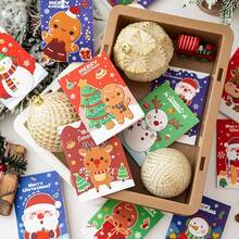 24pcs-Christmas Mini Notebook, Christmas Stocking Stuffer, 3.3in*4.7in Christmas Mini Notepad Christmas Theme Pocket Notebook Snowman Santa Claus Pattern Notebook Small Notebook Christmas Party Christmas Gift - Multicolor - View 5