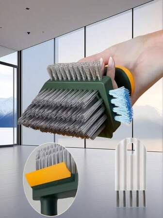 1-2pcs Crevice Cleaning Brush, 2-In-1 Floor Cleaning Brush, Multi-Functional Handheld Cleaning Brush, No Dead Spot Brush, Ideal Home Accessories, Suitable For Cleaning Windows, Crevices, Stoves, Doors, Laundry Tables