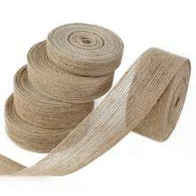 10M Cinta de lino de 15/20/25/30/38mm para manualidades, decoración, lazos, regalos de boda, envoltorios hechos a mano y suministros de empaquetado