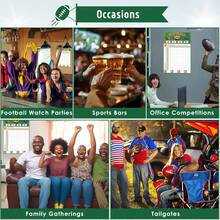 2pcs Football Themed Grid Posters, 19" X 27.77" Football Grid Board, 100 Grids, Large Football Themed Grid Posters, Large Football Game Party Supplies 2026