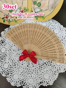 Quạt gỗ cưới nơ 30/20/10/1 cái, Quạt gỗ kèm bao bì/ruy băng Organza, Trang trí đám cưới, Trang trí mùa thu, Quạt gỗ cưới chạm khắc theo yêu cầu, Quạt gỗ gấp thanh lịch, Làm quà tặng đám cưới, Quà tặng tiệc cưới, Quà tặng khách, Tiệc chia tay cuộc sống độc thân, Hoàn hảo cho đám cưới, Tiệc chia tay cuộc sống độc thân, Sinh nhật và Trang trí nhà cửa - Nhiều màu - Xem 25