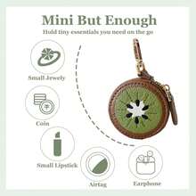 Mini Fruit Coin Purse Cute Soft Keychain Wallet Small Pouch Bag Charm Accessory - Kiwi - View 4