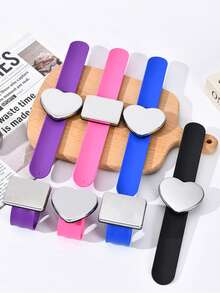 1pc Hair Styling Tools Professional Magnetic Silicone Bracelet Wrist Band For Hair Clips And Hairpins Adsorption Make Up Watch Band Magnetic Sewing Pin Cushion ,Hair Styling Kit - Multicolor - View 2