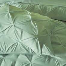 5/7pcs Modern Minimalist Bed Comforter Set, 100% Microfiber Soft Breathable Winter Bedding Set, Comfortable And Warm, Include 1 Comforter+1 Flat Sheet+1 Fitted Sheet+1/2 Pillowcases+1/2 Pillowshams,All-Season, Bed In A Bag,Wonderful Room Decor,Christmas Gift - Green-BZ74 - 查看 8