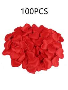 200/100pcs Romantic Red Heart Shaped Sponge Petals Decor, Atmosphere Decoration For Valentine's Day; Wedding Ceremony Confetti For Newlyweds, Proposal Romantic Occasion Decor, Event Planning Party Supplies, Anniversary Tabletop Decor, Holiday Celebration Atmosphere Enhancer - Multicolor - View 13
