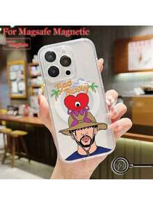 Funda magnética para teléfono Yo Perreo Sola B-Bunny B-Bad Maluma Magsafe compatible con 16 15 14 13 12 11 8 Plus Pro Max X XSMax, funda transparente, funda compatible con funda  17 pro max, funda  17 pro, funda  17, funda  16, funda  16 pro max, funda  15 - TCX-133TCX32043A9 - Ver 9