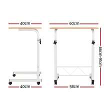Mesa de Escritorio para Portátil Artiss Ajustable 60CM Madera Clara - Roble - Ver 2