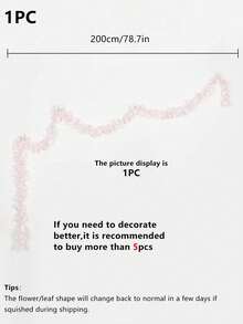 Dây hoa anh đào nhân tạo thêu, dài 2m (1/3/5 chiếc), thích hợp trang trí nhà cửa, địa điểm tổ chức đám cưới, treo tường phòng ngủ/phòng tắm, trang trí sân vườn, trang trí tiệc sinh nhật, trang trí ngày Valentine, đồ thủ công DIY, trang trí bình hoa, trang trí tiệc và đám cưới, cũng là món quà lý tưởng cho bạn bè. - Màu Hồng baby - Xem 6