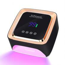 57W UV LED Nail Lamp, Rechargeable Gel Nail Dryer With Timer, Auto Sensor, LCD Display And Large Screen, Nail Art Tool - Black - View 9