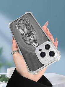 1PC Funda transparente con diseño de la Virgen de Guadalupe estilo religioso y clásico protección contra caídas delgada ideal para personas devotas uso diario diseño espiritual regalo significativo funda transparente resistente a golpes, compatible con Apple Phone17/16/15/14/13/12/11/XS/XR/X/PLUS/PRO/PROMAX agarre cómodo regalo festivo para amigos, novia, novio, familia - transparente - Ver 6