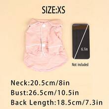 宠物无弹力、轻便、透气、舒适的家居睡衣，适合泰迪熊等小型犬种全年穿着（产品略小，建议购买大1-2个尺码，其他犬种请谨慎选择） - 粉色 - 查看 20