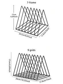 Metal Triangle Stand Space-Saving Storage Rack For Baseball Cap Knitted Cap Books Documents And Other Items Durable Utensil Holder Desktop File Organizer For Women Men For Drawers Wardrobe Desk Home Office Dorm Kitchen Document Divider Hat Box Home Decor Hat Accessory - Multicolor - View 4