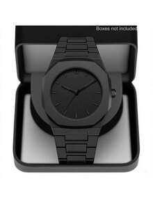 Unisex Quartz Watch With Adjustable Strap, Round Dial, Suitable For Daily Wear, Birthday Gift, Party & Holiday Occasions (No Watch Box Included) - Black - View 13