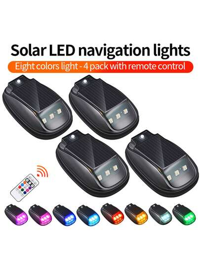 1/2/4pcs Solar Powered Wireless No Drill Truck Roof Lights, Solar Powered With Auto Sensor