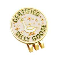 Funny Certified Goose Golf Ball Marker, Unique Magnetic Hat Clip, Essential For Golfers, Cool Accessory For Male And Female Golf Enthusiasts