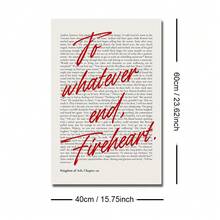 1pc Framed/Unframed Kingdom Of Ash Book Quote Canvas Poster Bookish Literary Bookclub Wall Art Print Minimalist Reading Nook Aesthetic Decor Painting For Book Lover,Living Room,Bedroom,Modern Home Decoration - Multicolor - View 8