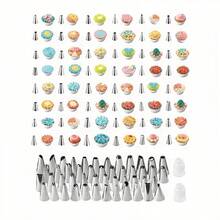 Multifunctional Stainless Steel Piping Nozzle Set, Includes Dedicated Adapter, Easy Assembly And Extrusion. From Basic Piping To Complex Designs, Enrich Your Cupcake And Dessert Creation, Ignite Your Baking Inspiration. - - - View 5