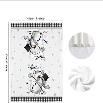 2条圣诞小矮人厨房毛巾 - 柔软吸水超细纤维洗碗巾/手巾，节日装饰佳品，烹饪、烘焙和清洁的理想之选