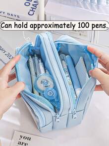 1pc Customizable 3D Cartoon Stationery Pencil Case, High-Quality Cute Pencil Bag With Large Capacity, Suitable As Back To School Gift - Multicolor - View 3