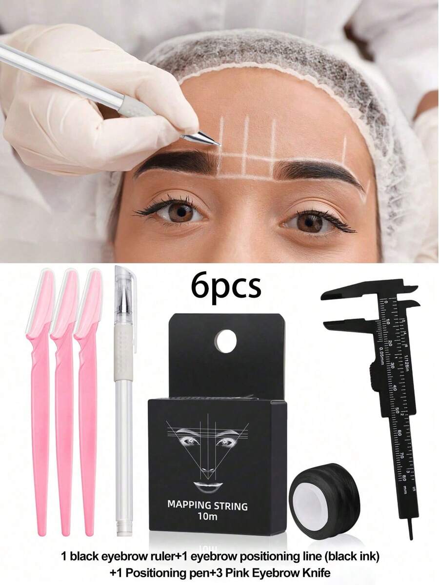 1pc Mini Plastic Eyebrow Ruler, Eyebrow Drawing Ruler Tool, Mini Vernier Caliper Dual Scale Plastic Ruler, Vernier Caliper Micro-Engraved Eyebrow Tattoo Makeup Ruler Pink, Portable Plastic Eyebrow Ruler, Vernier Caliper, Tattoo Ruler, Ruler, Permanent Makeup Measuring Tool, Makeup Tool, Eyebrow Tattoo Ruler + Eyebrow Positioning Line Black Ink,Giveaways,Travel,Cheap Stuff,Travel Essential