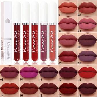 防水持久啞光唇彩16不粘杯子唇膏