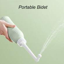 1个，500毫升便携式坐浴盆，手持式旅行喷水器，带14孔可调节喷嘴，适合户外和旅行使用，浴室配件，浴室工具