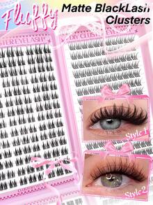 800/666/640/280pcs Fluffy Curly DD Curl 9-16mm Mixed DIY Eyelash Extension Kit, DIY Lower Lashes, Lash Book, High Capacity Soft Individual Lashes To Create Voluminous Natural Y2K Style, Long-Lasting DIY Lash Glue, DIY Lash Tweezers And Brush (Lower Lashes+30D+40D+50D+60D+80D+100D) Lash Cluster Set, Eyelashes, False Eyelashes - 彩色 - 查看 7