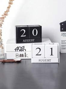 1pc Creative Wooden Calendar Number Decor, Suitable For Living Room, Study, Store, Bar, Best Birthday Gift - Multicolor - View 1