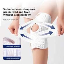 5 Sizes, Upgraded Fourth Generation Compression Knee Support With Knee Pads And Side Stabilizers, Professional Knee Pads For Men And Women, Adjustable Knee Pads With Patella Pads To Relieve Meniscus Tears. Upgraded Knee Pads With V-Shaped Cross Straps And 4 Spring Side Supports - Size - View 5