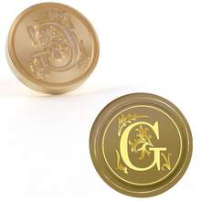 BAOFALI 1 PC Medieval Initial Alphabet Wax Sealing Stamps, Brass Head Wooden Handle, For Thanksgiving Card/Envelope/Gift Wrap/Wedding Engagement Party Invitation - Multicolor - View 16