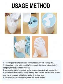 EelJoy 1 Set Kit de moldeado de huellas de mano en 3D con yeso, regalo único para adultos, parejas y familias - perfecto para el Día de San Valentín, Navidad, Halloween, Acción de Gracias y talla grande - estilo aleatorio, Día de San Valentín