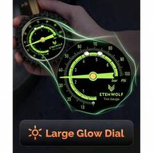 Tire Pressure Gauge 0 - PSI, ANSI B40.1 Grade A Accurate Tire Gauges Tire Pressure With Large Glow Dial, Pressure Gauge Tires, Car Accessories - Initial - View 6