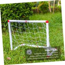 Portera de Ftbol Porttil Plegable para Interior y Exterior Estructura Ligera Resistente Intemperie para Ejercicio y Diversin - Blanco - Ver 4