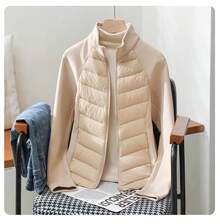 Women Outdoor Down Jackets - Khaki - View 4