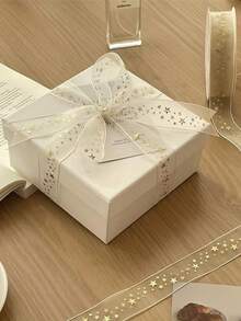 1 Roll Gold Foil Star Ribbon, Gift Wrapping String, Birthday Packaging, Handmade, Headband, Party, Gift Supplies, DIY Craft - Multicolor - View 2