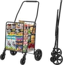 Portable Shopping Carts - Black - View 4