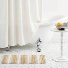 SoHome Alfombra de baño a Rayas, súper Suave, Extra Absorbente, Alfombra de baño Perfecta para Ducha y baño, Lavable a máquina, Antideslizante, 20 x 32 Pulgadas, Color Beige - como en la foto - Ver 2