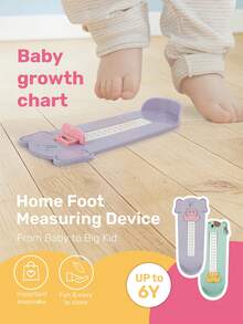 2 In 1 Home Feet & Shoes Measuring Device Up To 6Y, Baby-Loved Animal Shape Feet Length Measurement With Rounded Edges, Precise Easy To Read Markings, Anti-Slip Bottom Design, A Memoir And Keepsake For New Parents - Multicolor - View 2