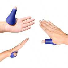 Protector de pulgar de Catcher's - Protector de pulgar para bisbol y sftbol, protector de pulgar para receptor de bisbol, equipo de entrenamiento, accesorios para reducir la captura de picaduras - Azul + Adulto - Ver 7