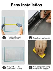 1 rolka Tło do akwarium Czarny papier dekoracyjny Tło do akwarium Tapeta Klej elektrostatyczny, bez kleju, łatwy w montażu, wielokrotnego użytku - wielobarwność - Zobacz 10