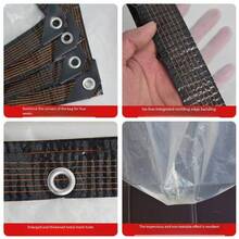 1件/多尺寸透明PE防水布，带加固孔眼，适用于户外花园防雨罩、庭院透明防水布、植物遮盖和露营。