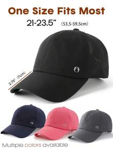 Women's Breathable Mesh Baseball Cap - Adjustable Snapback Trucker Hat For Casual Outdoor Wear,Beach,Travel - A - View 5