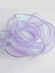 1 Roll - 4cm Pink, White, Blue, Purple Pearlescent Mermaid Tail Ribbon, Lace Ribbon, Cake Baking Packaging Ribbon, Daily Valentine's Day Mother's Day Gift Decoration Ribbon