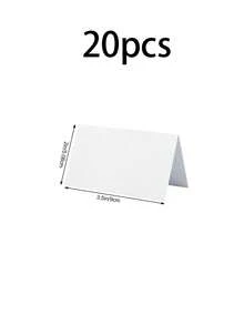 10/20/30/40pcs Blank Fillable Banquet Place Cards, 2x3.5 Inch Table Cards, Wedding Table Cards, Birthday Party, Thank You Cards, Blessing Cards,For Various Occasions And Events Printed Party Table Cards, Reception Cards, Name Cards - White - View 8
