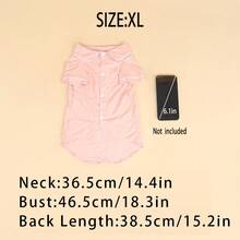 宠物无弹力、轻便、透气、舒适的家居睡衣，适合泰迪熊等小型犬种全年穿着（产品略小，建议购买大1-2个尺码，其他犬种请谨慎选择） - 粉色 - 查看 21