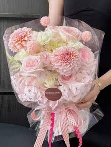 10/30/50/100 قطعة ورق هدايا وردي رومانسي بتصميم فراشة مناسب لهدايا المناسبات والأعياد والأعراس وتزيين الباقات والتغليف